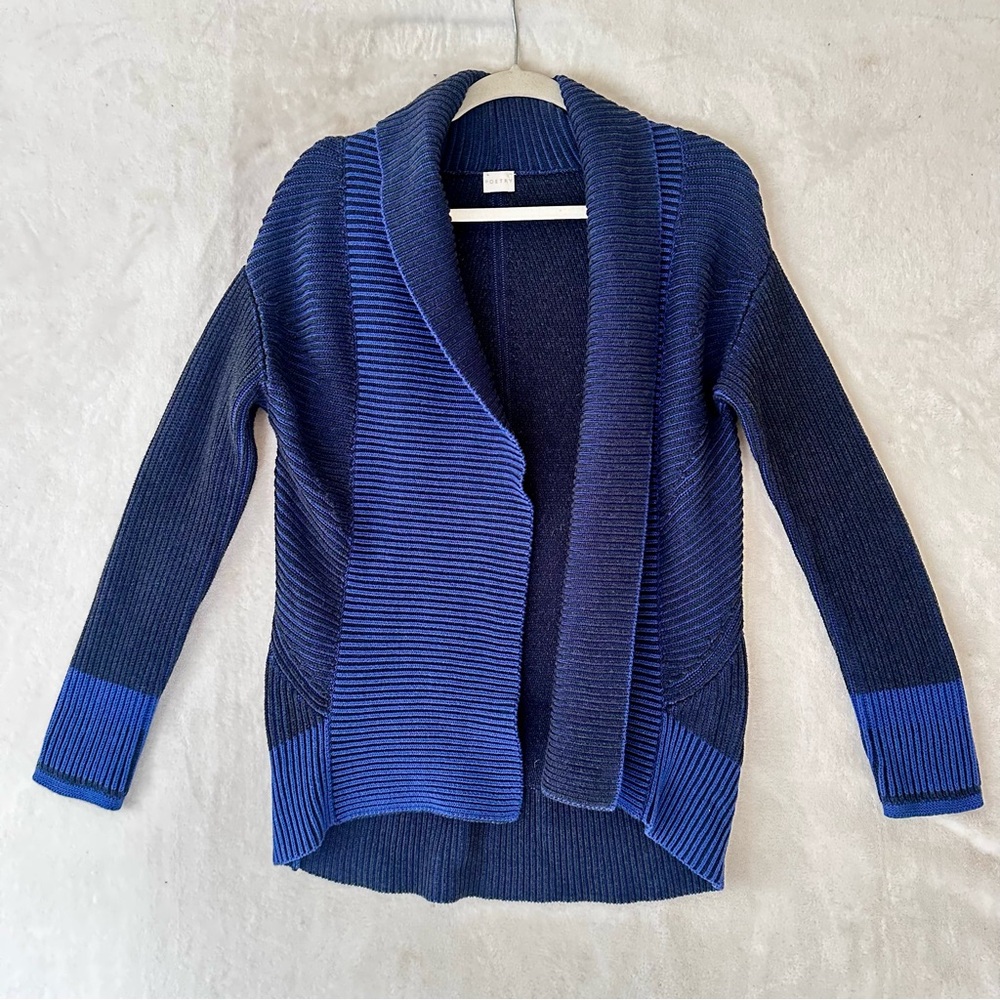 POETRY Deep Blue Open Front Cardigan women's size 4/6 Knit